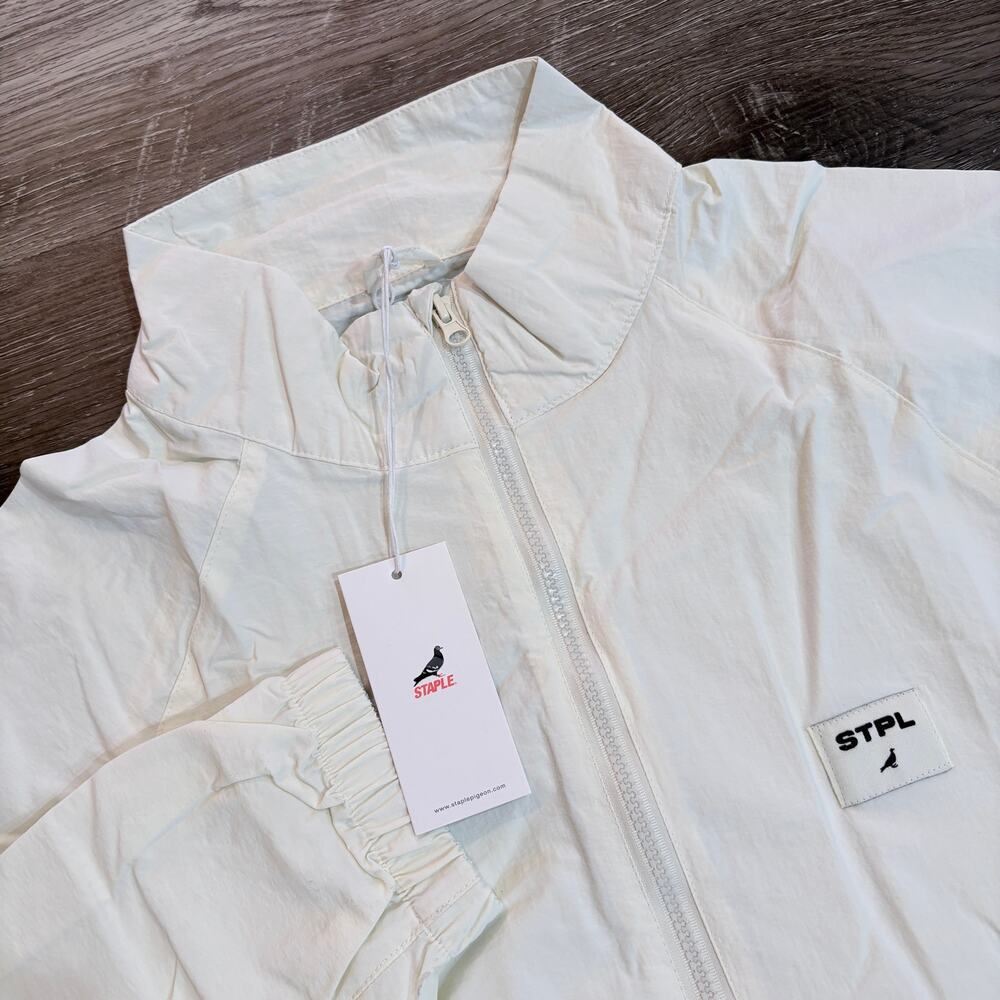 Staple Pigeon Streetwear Light Windbreaker Jacket Cream Size L‎
